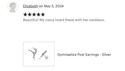 Gymnastics Post Earrings - Gold Plated