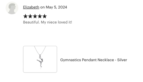 Gymnastics Pendant Necklace - Gold Plated