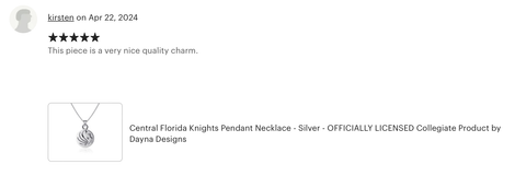 Central Florida Knights Pendant Neklace - Silver