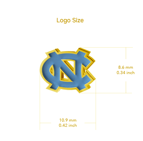 University of North Carolina Post Earrings - Gold Plated Enamel