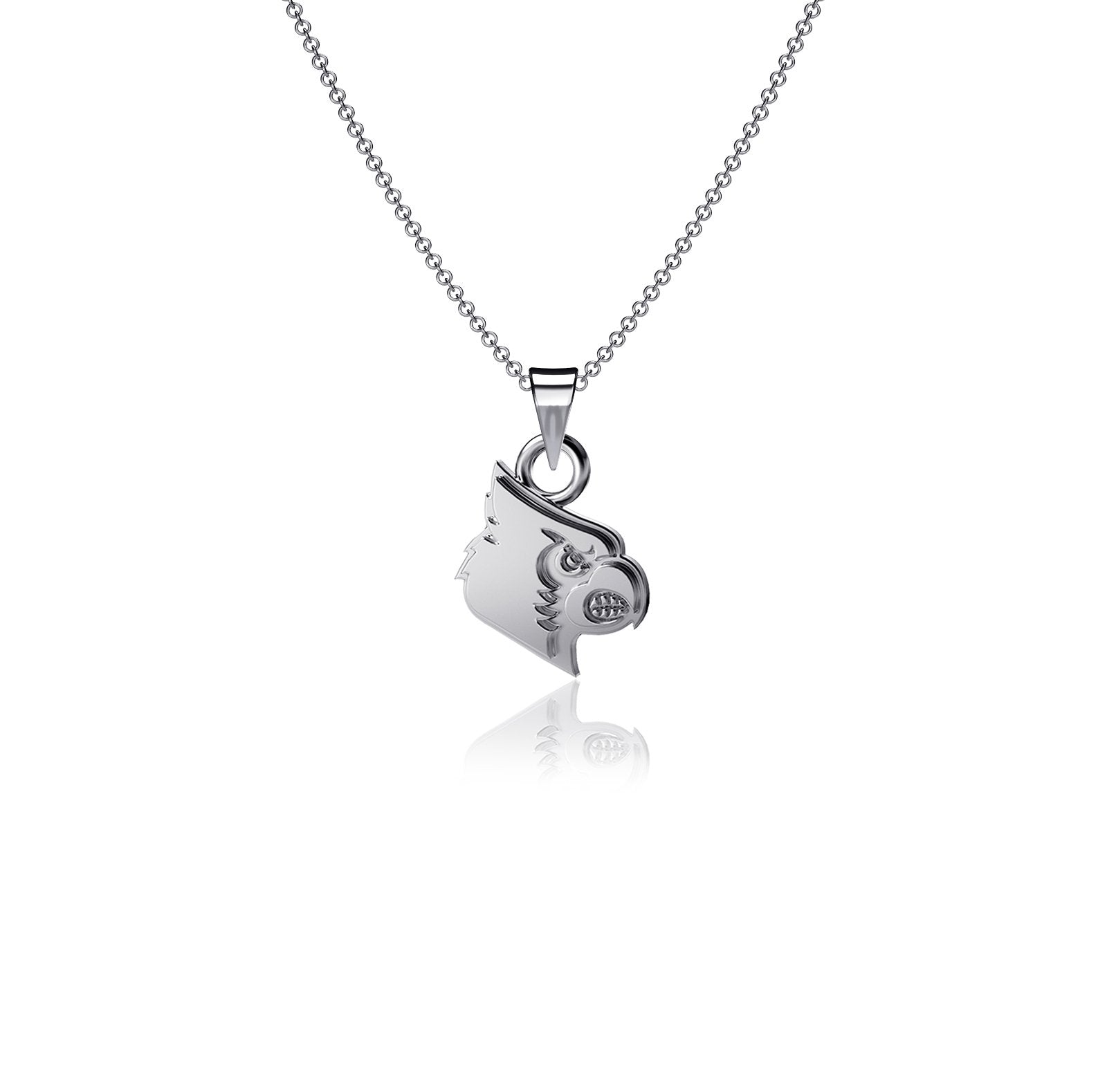 Silver Louisville Cardinals 18'' Pendant Necklace