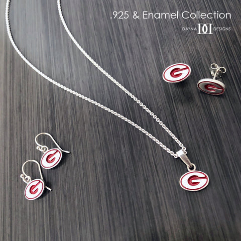 University of Georgia Pendant Necklace - Enamel