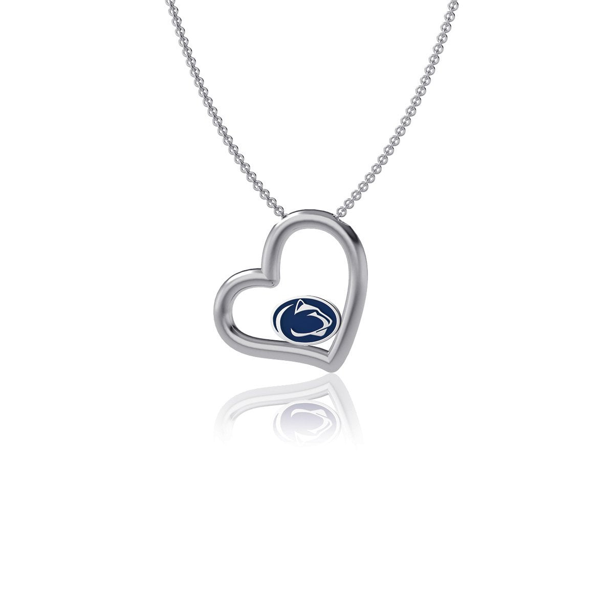 Penn Sterling Silver Necklace with Enamel Charm